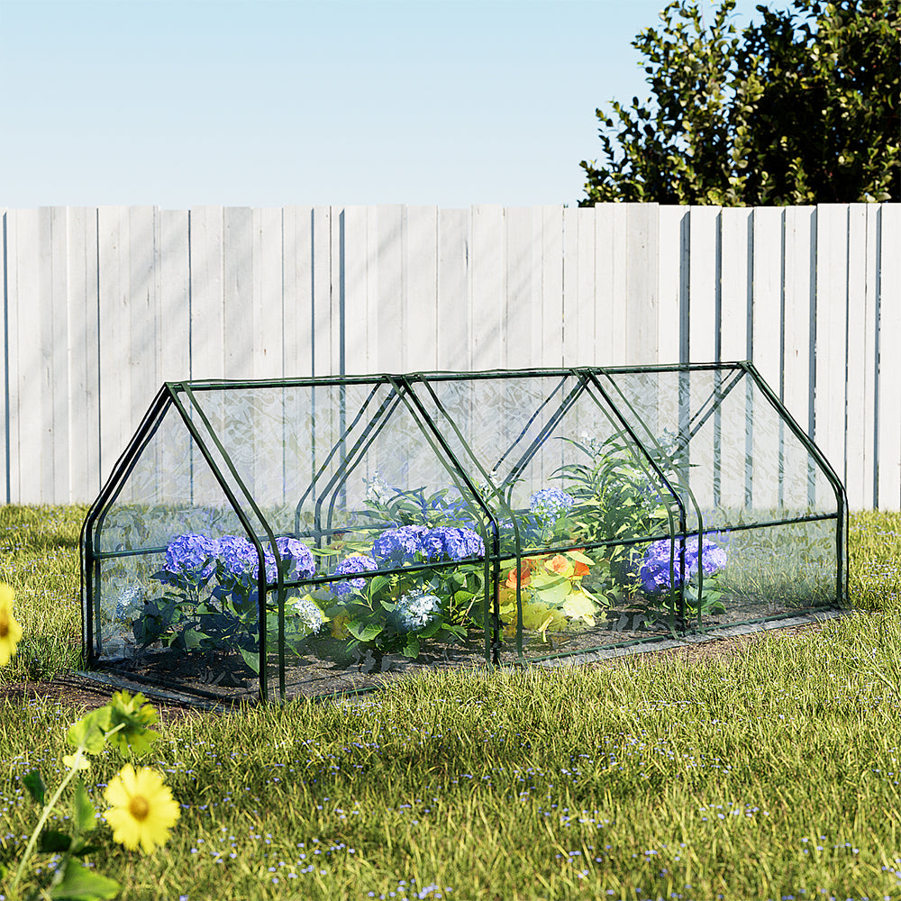 Marlook Greenhouse 2.7x0.9x0.9M Mini Green House Raised Garden Bed Planter Box
