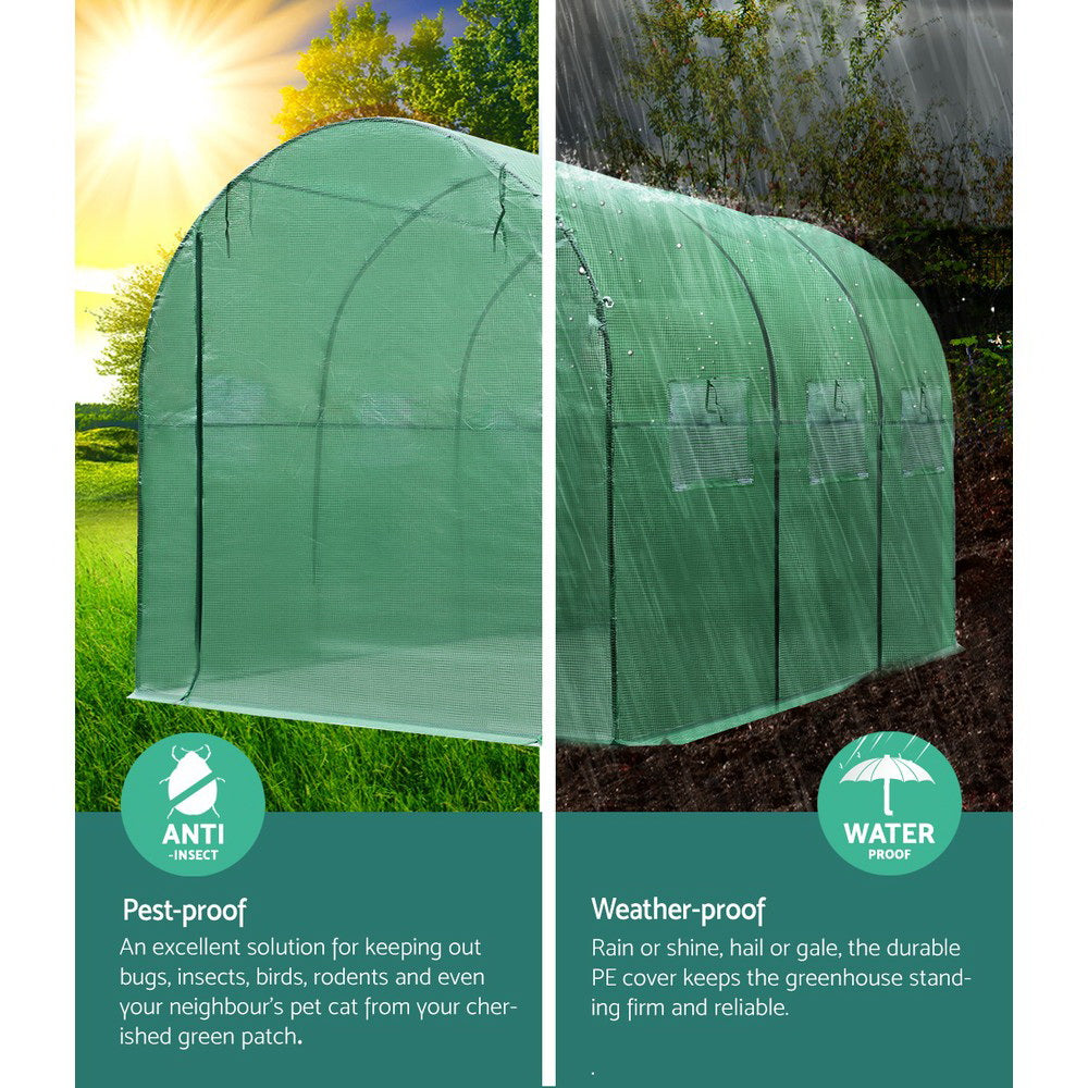 Marlook Greenhouse Garden Shed Green House 3X2X2M Greenhouses Storage Lawn