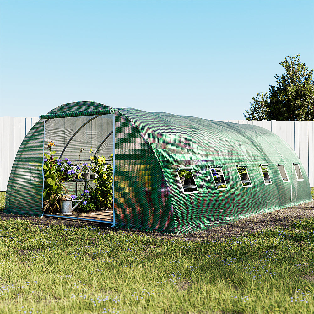 Marlook Greenhouse 6x4x2M Walk in Green House Tunnel Plant Garden Shed Dome