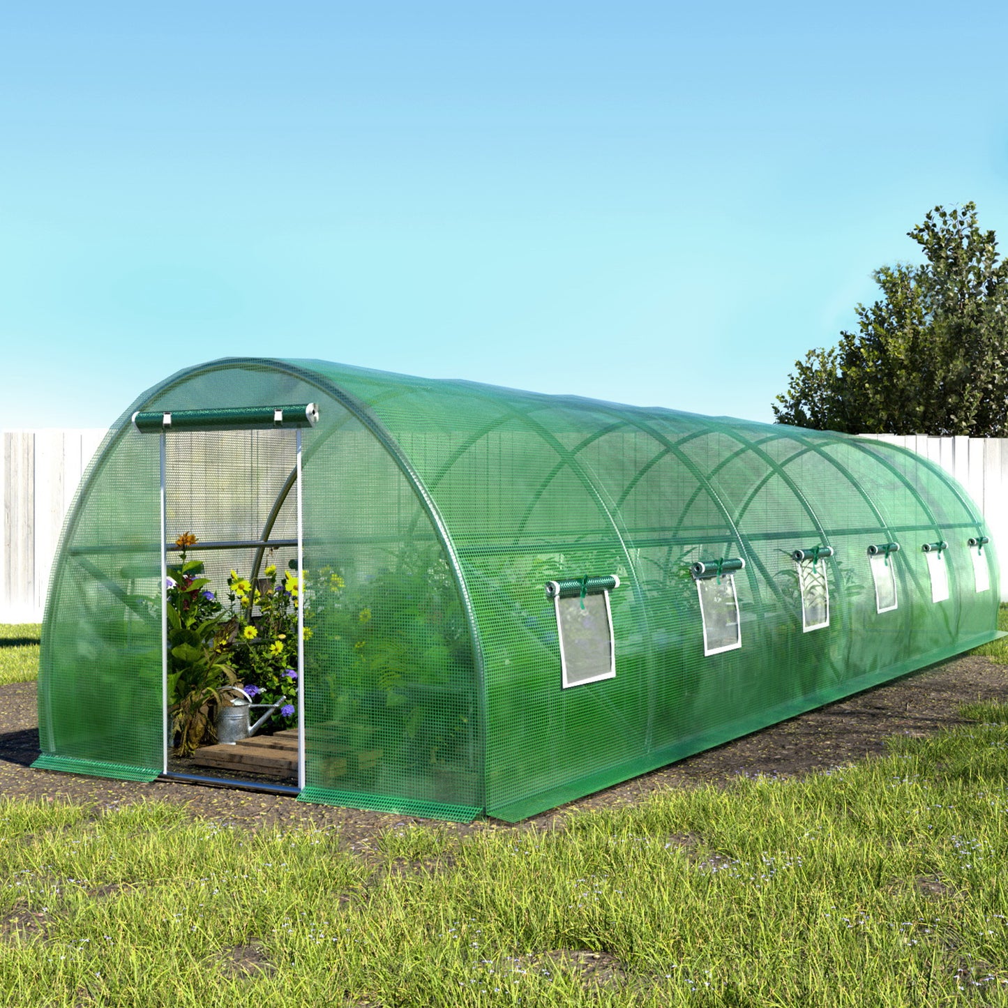 Marlook Greenhouse Walk in Green House Tunnel Plant Garden Shed Dome 9x3x2M