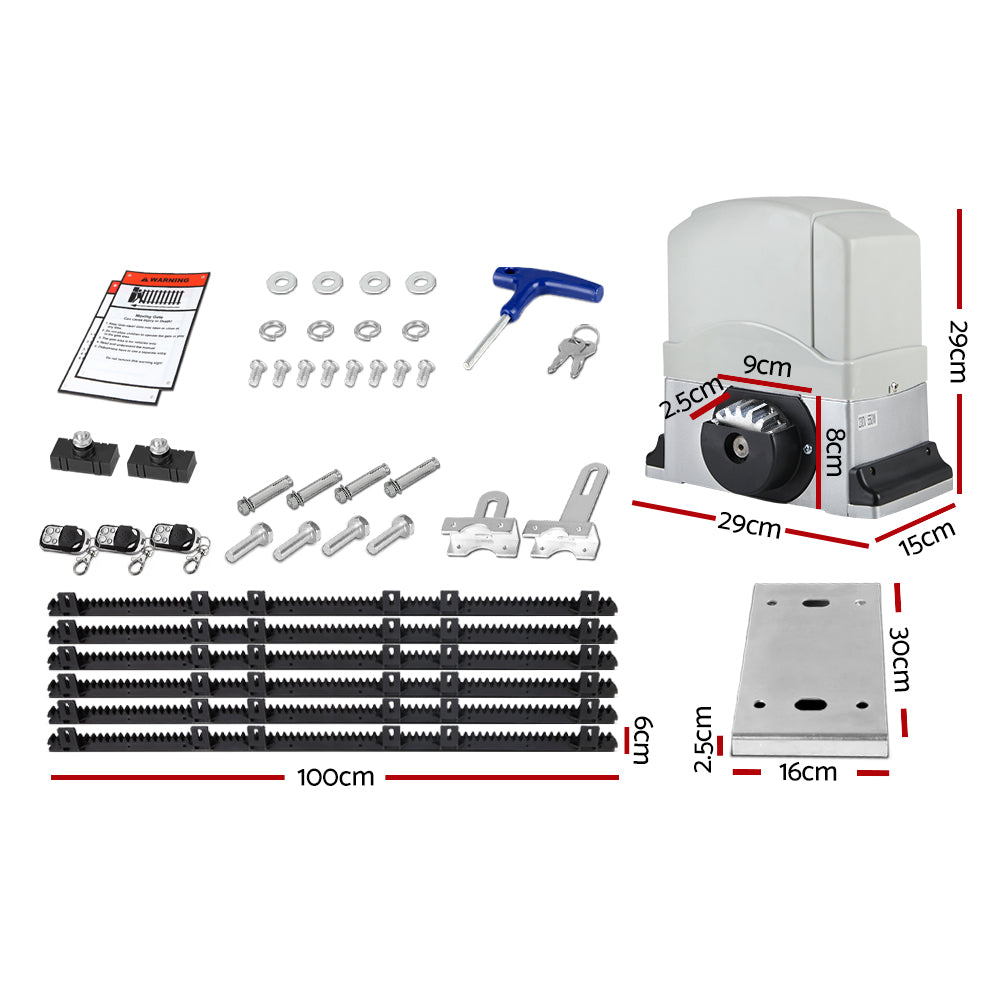 Marlook Electric Sliding Gate Opener 800KG 6M Hardware Kit