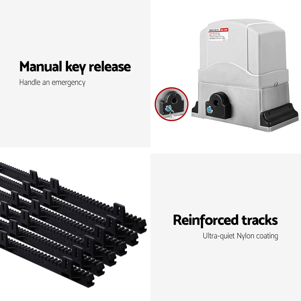 Marlook Electric Sliding Gate Opener 800KG 6M Hardware Kit