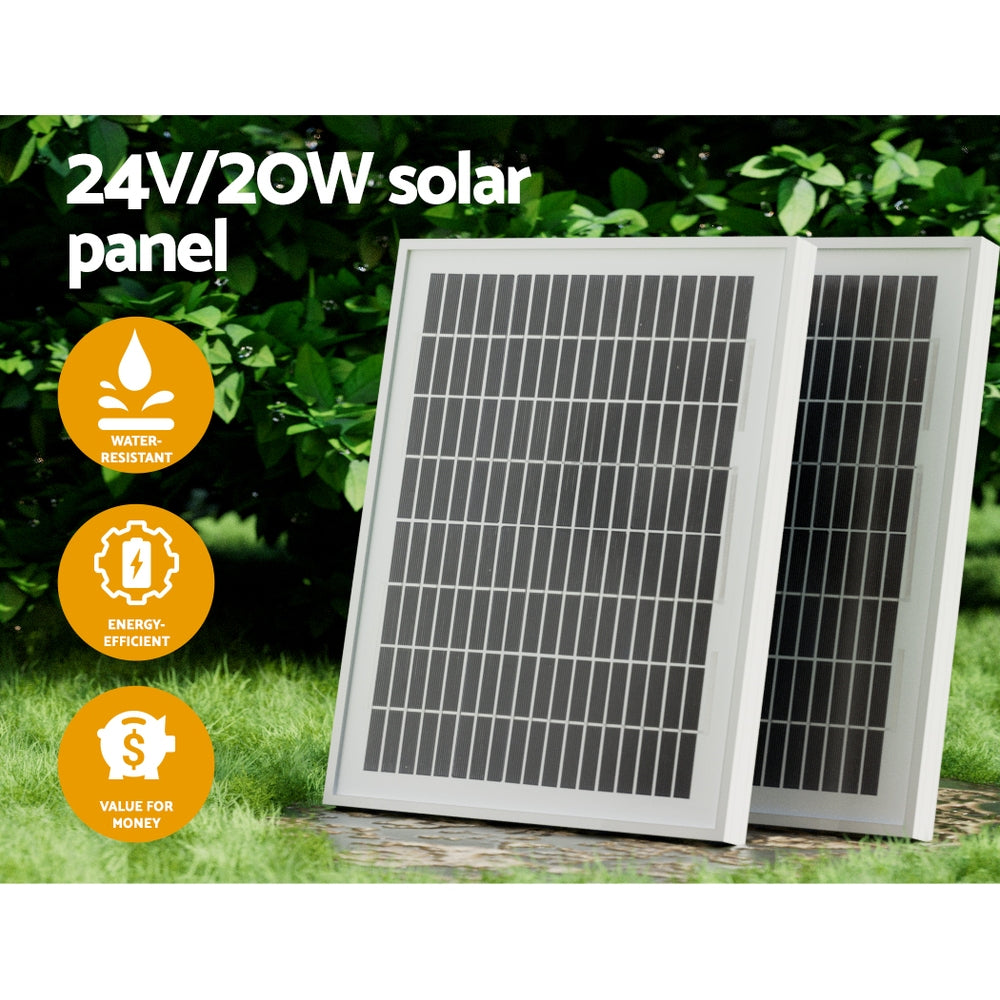Marlook Automatic Sliding Gate Opener Kit 20W Solar Panel Electric 6M 600KG
