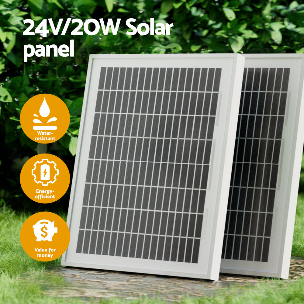 Marlook Dual Swing Gate Opener 20W Full Solar Power 600KG 10M