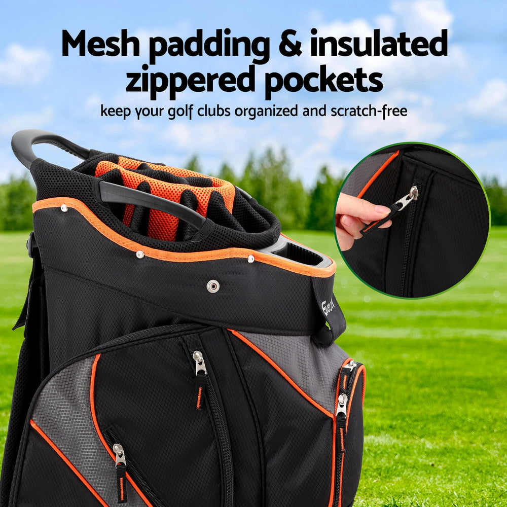 Marlook 14 Ways Dividers Golf Bag Stand Insulated Carry Bag Zippered Rain Cover