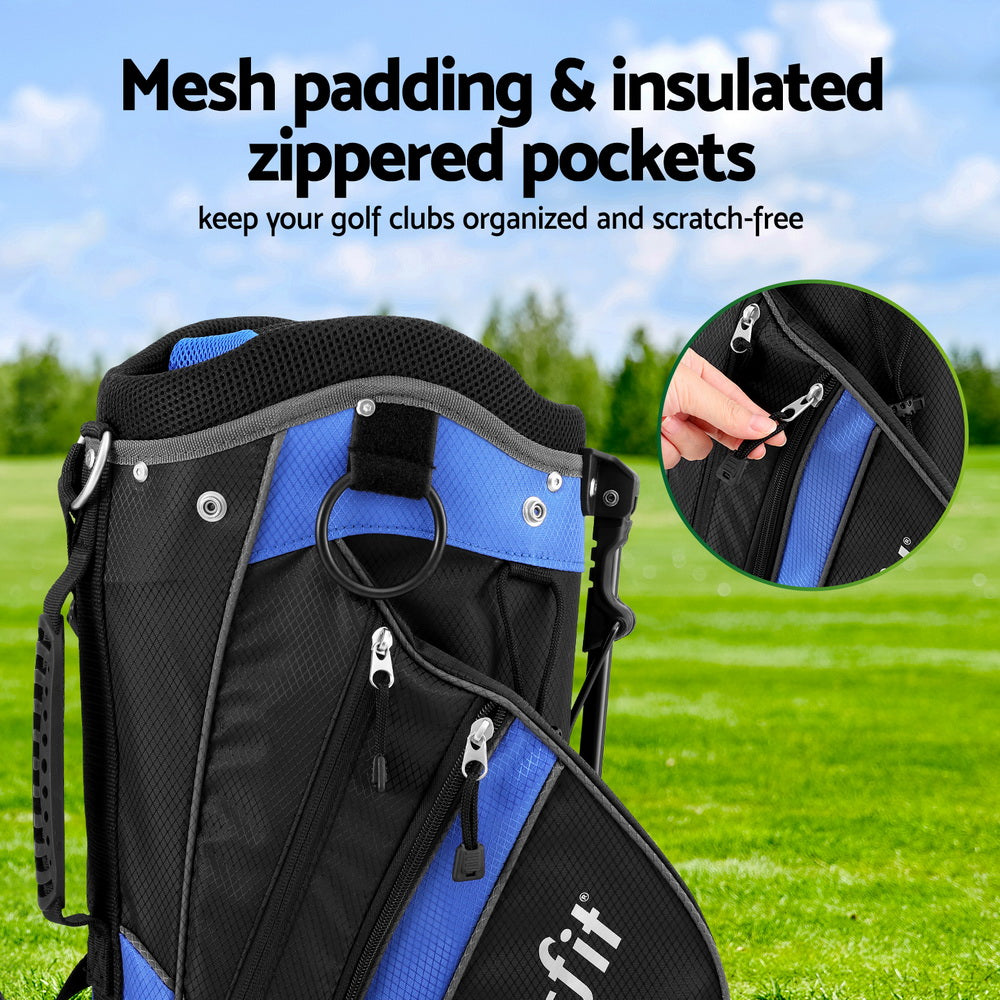 Marlook 6 Way Dividers Golf Bag Stand Insulated Carry Bag Zippered Rain Cover