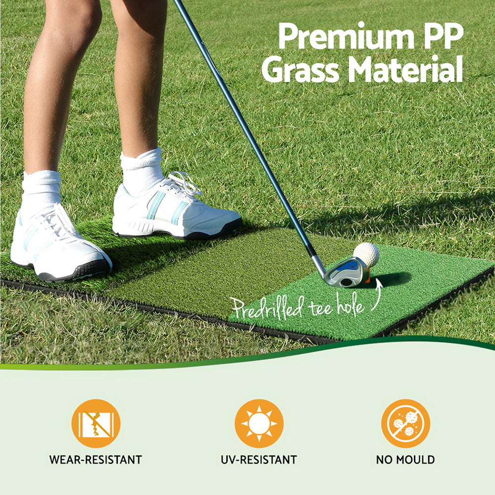 Marlook Golf Hitting Mat Portable Driving Range Practice Training Aid 3 in 1
