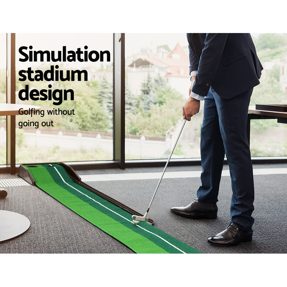 Marlook 3M Golf Putting Practice Mat Auto Return Putter Indoor Outdoor Training