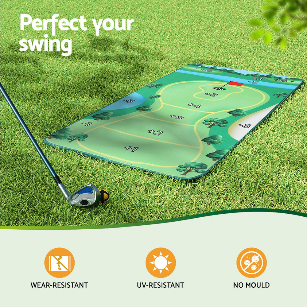 Marlook Golf Chipping Game Mat Indoor Outdoor Practice Training Aid Set