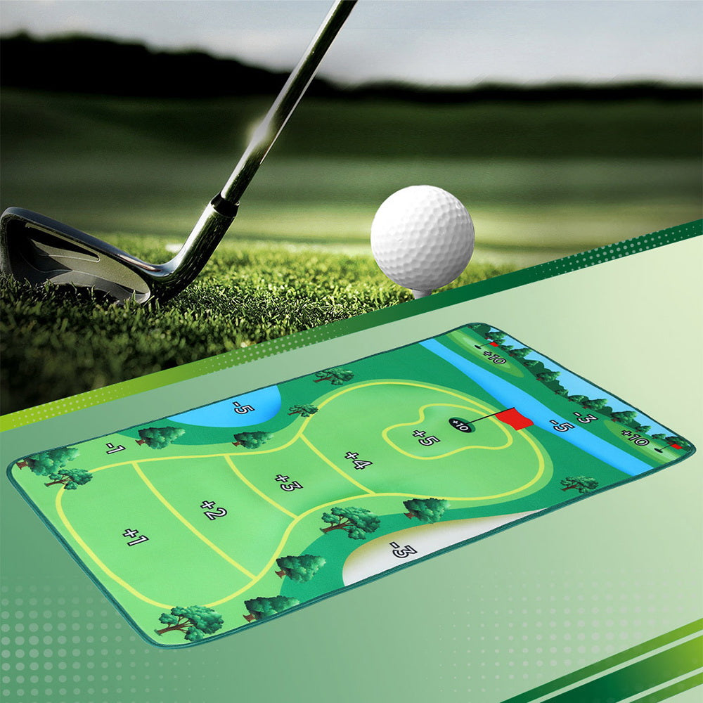 Marlook Golf Chipping Game Mat Indoor Outdoor Practice Training Aid Set