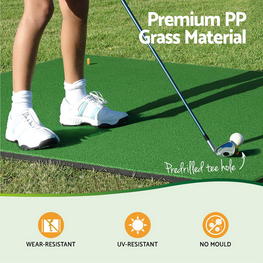 Marlook Golf Hitting Mat Portable Driving Range Practice Training Aid 150x150cm