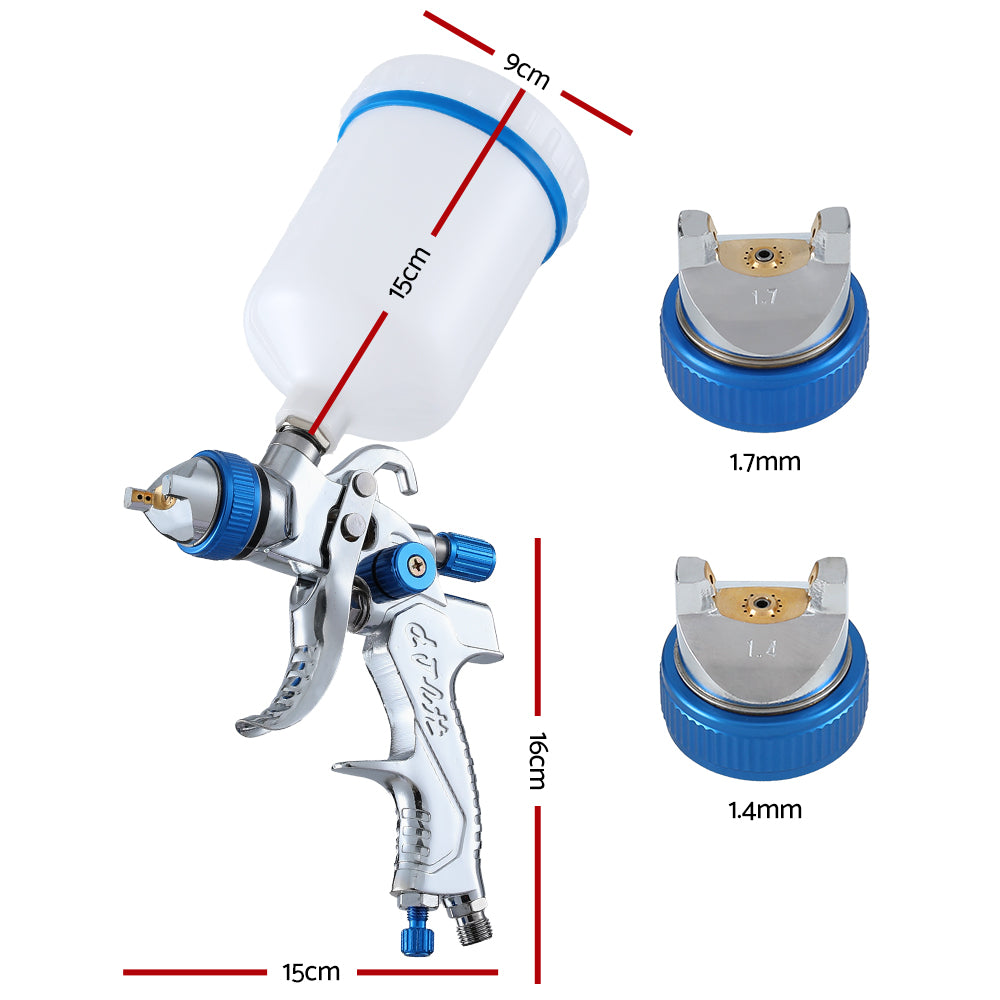 Marlook HVLP Air Spray Gun Gravity Feed Cup Nozzles Included