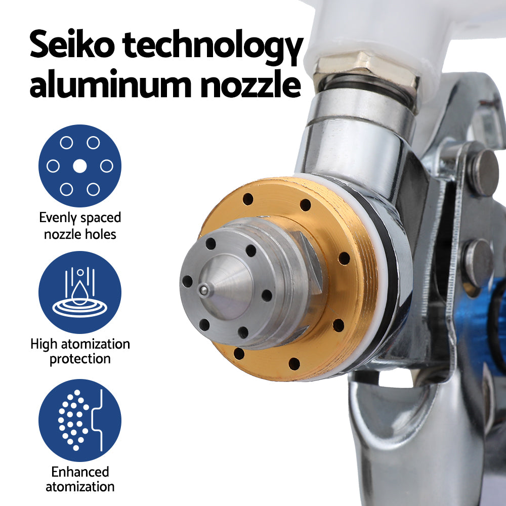 Marlook HVLP Air Spray Gun Gravity Feed Cup Nozzles Included