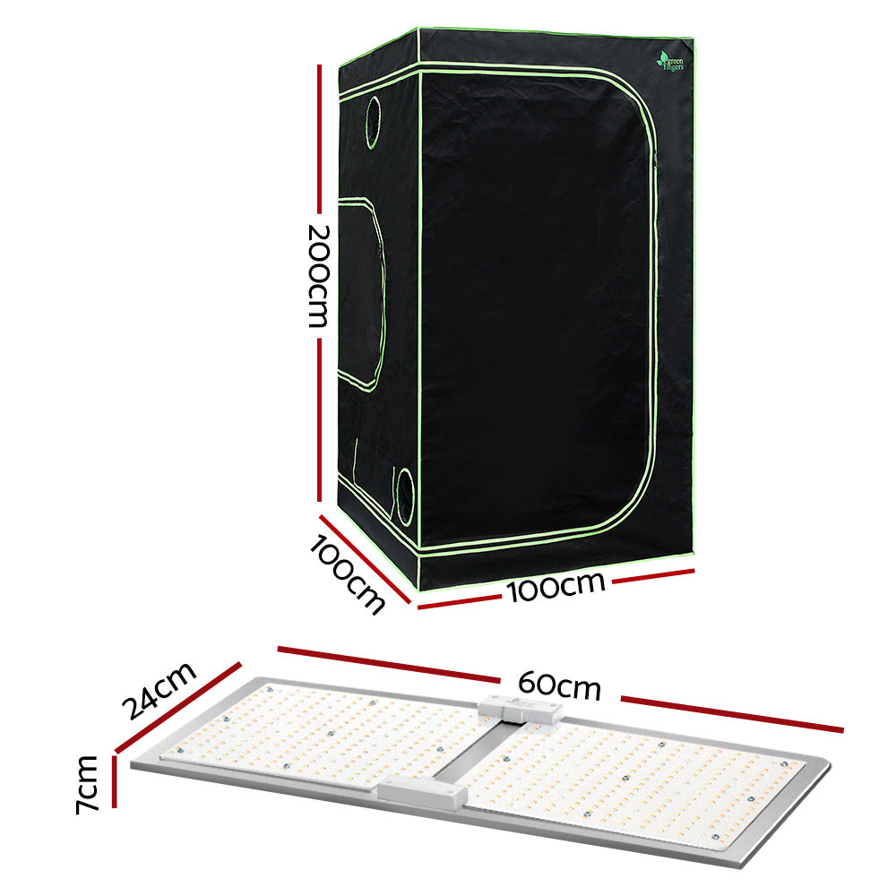 Marlook Grow Tent Light Kit 100x100x200CM 2200W LED Full Spectrum