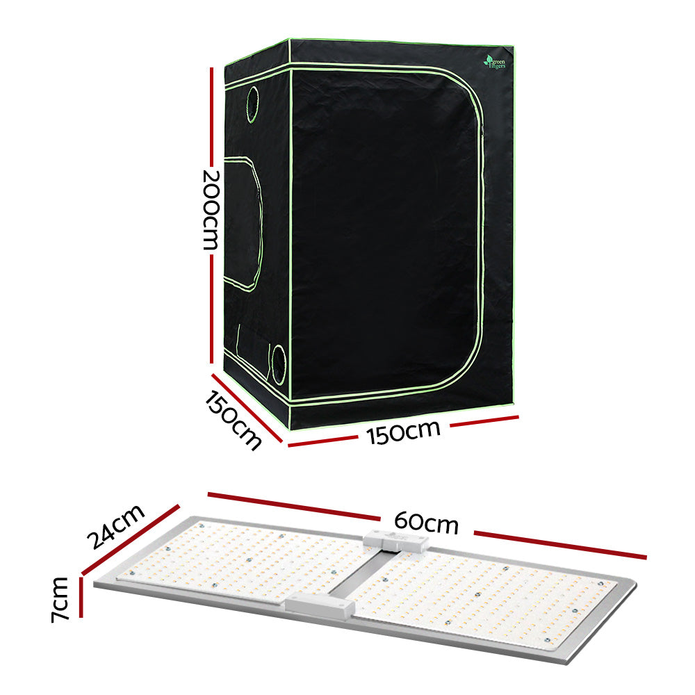 Marlook Grow Tent Light Kit 150x150x200CM 2200W LED Full Spectrum