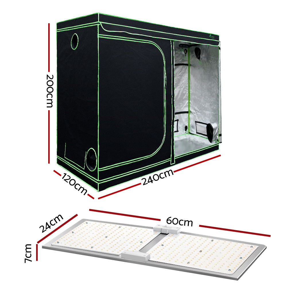 Marlook Grow Tent Light Kit 240x120x200CM 2200W LED Full Spectrum