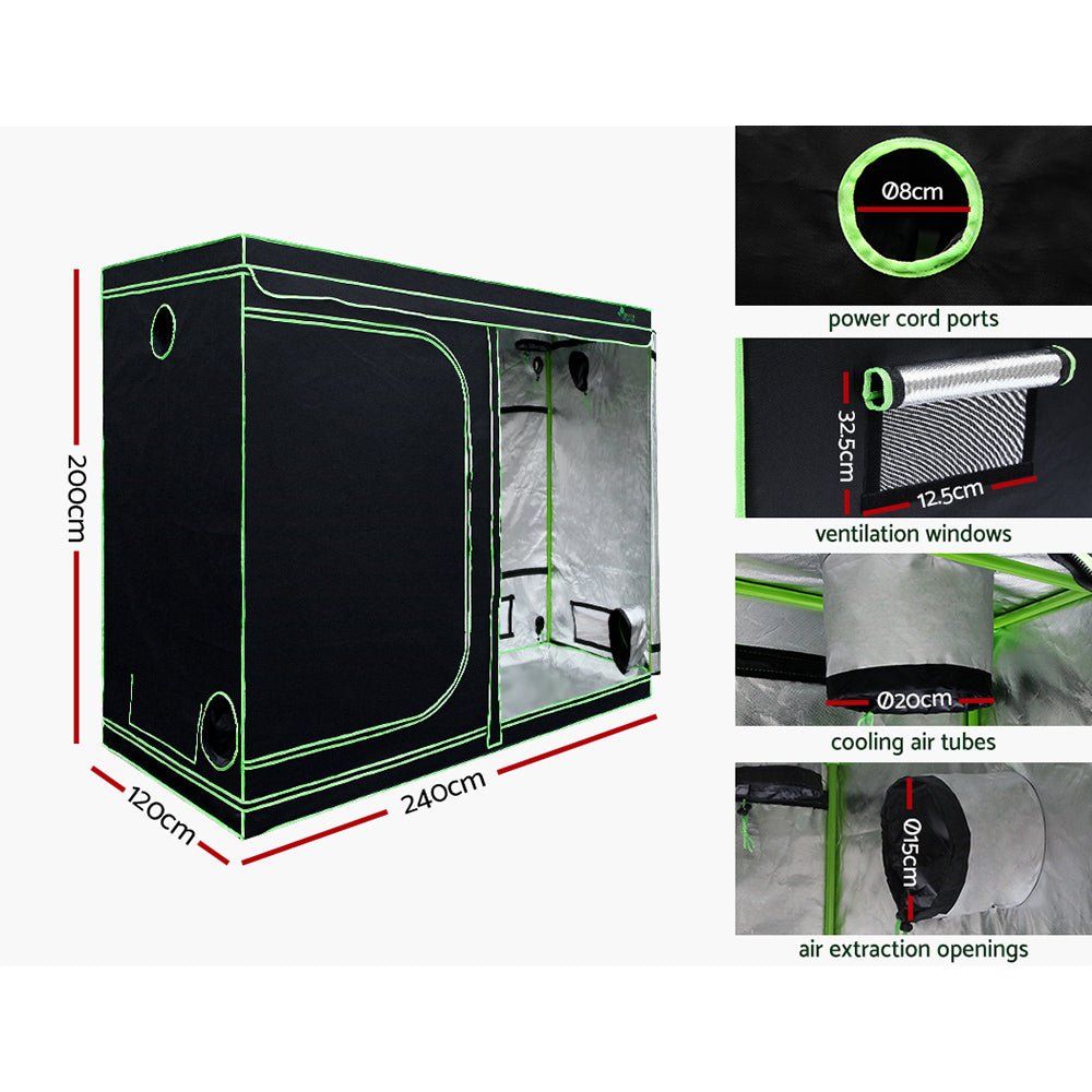 Marlook Grow Tent Light Kit 240x120x200CM 2200W LED Full Spectrum