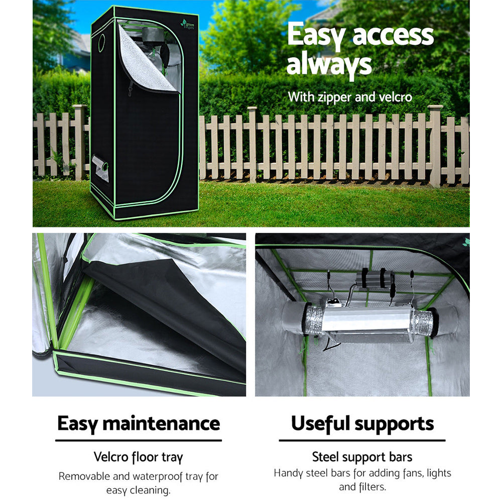 Marlook Grow Tent 70x70x160CM 1680D Hydroponics Kit Indoor Plant Room System