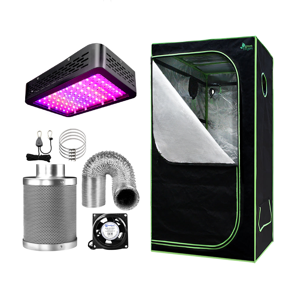Marlook Grow Tent Light Kit 80x80x160CM 1000W LED 4" Vent Fan,Marlook Grow Tent Light Kit LED 1000W Full Spectrum 4" Vent 80x80x160CM