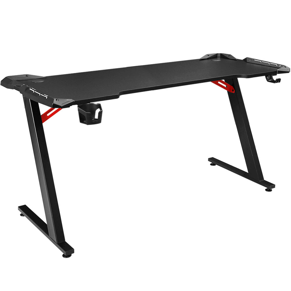 Marlook Gaming Desk Computer Desks LED Light 140CM