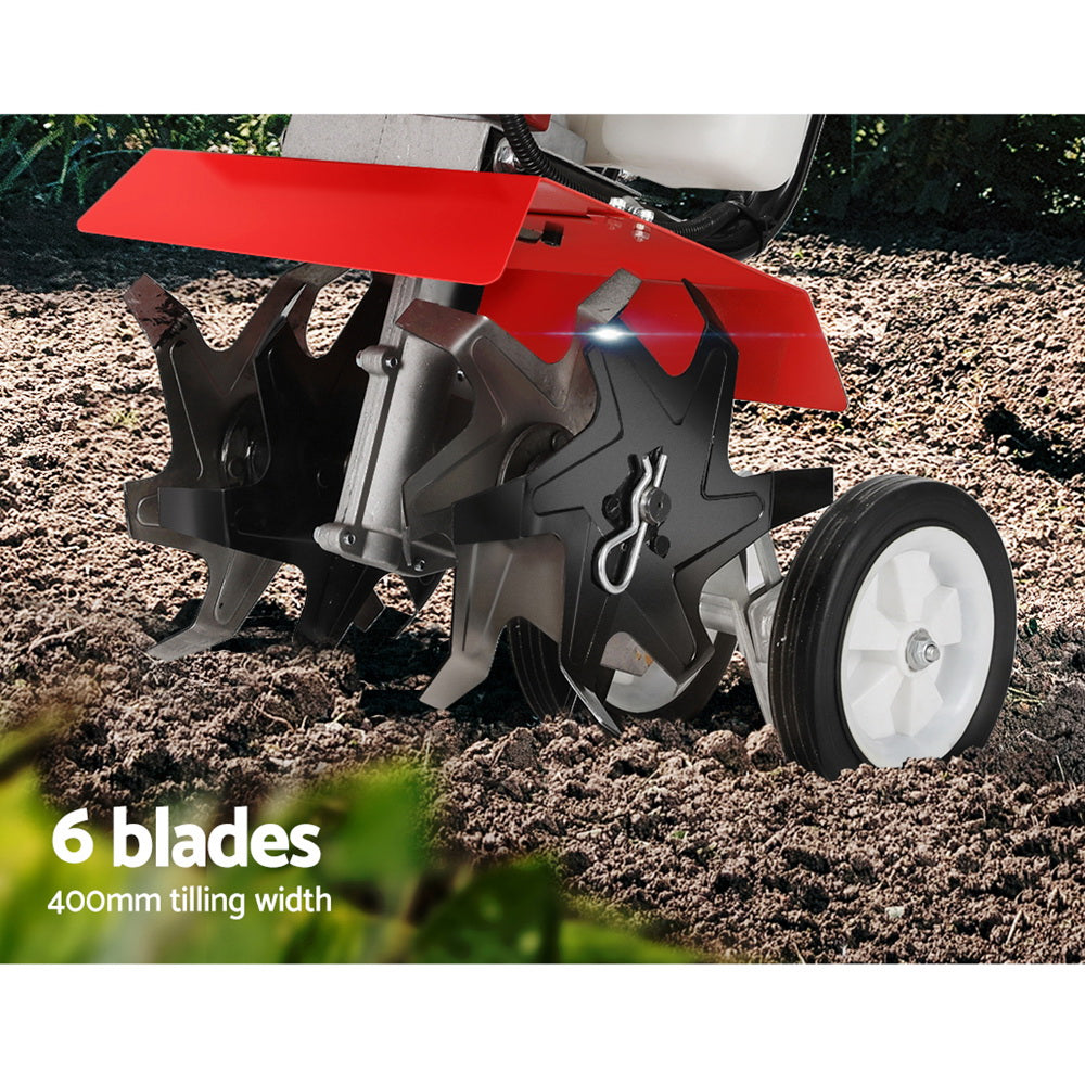 Marlook 88CC Tiller Garden Cultivator Rototiller 4 Blades Soil Plower Rotary Hoe