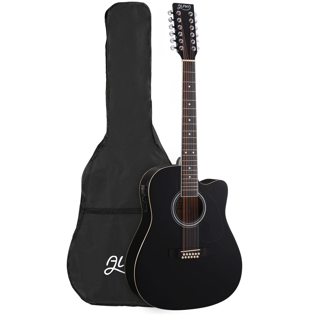 Marlook 42 Inch Acoustic Guitar 12 Strings w/ Equaliser Electric Output Jack Black