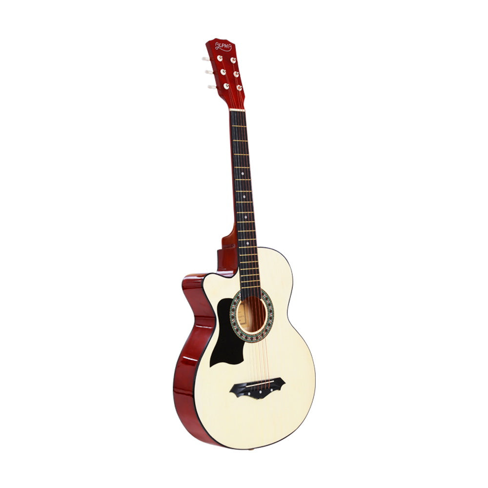 Marlook 38 Inch Acoustic Guitar Wooden Body Steel String Full Size Left Handed