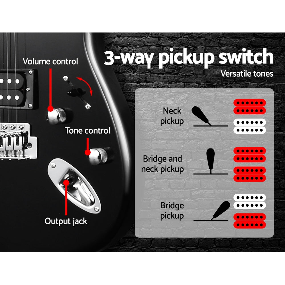 Marlook 41 Inch Electirc Guitar Humbucker Pickup Switch Full Size Skull Pattern