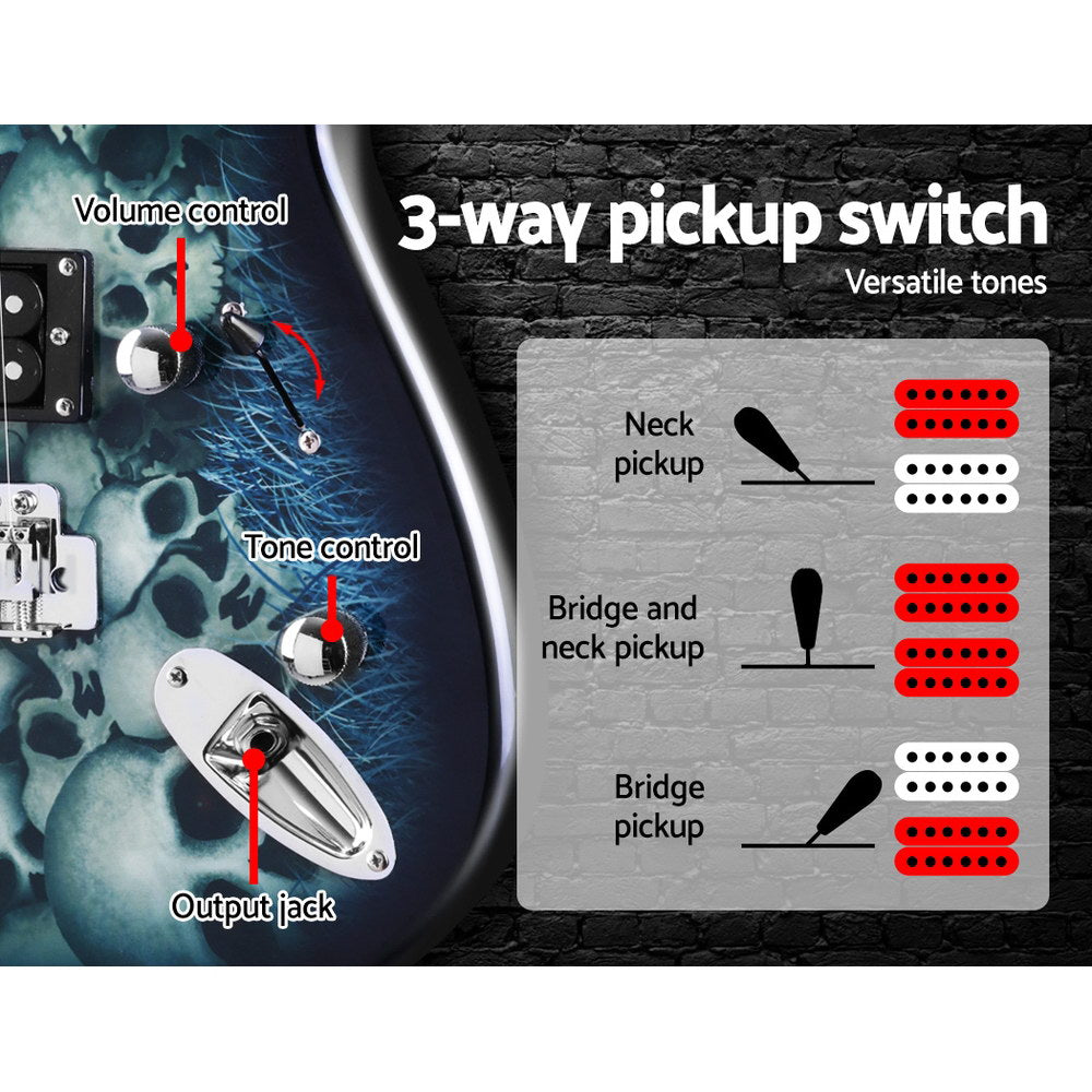 Marlook 41 Inch Electirc Guitar Humbucker Pickup Switch Full Size Black