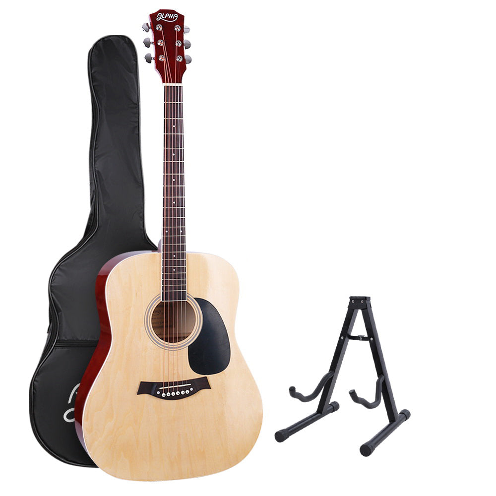 Marlook 41 Inch Acoustic Guitar Wooden Body Steel String Dreadnought Stand Wood
