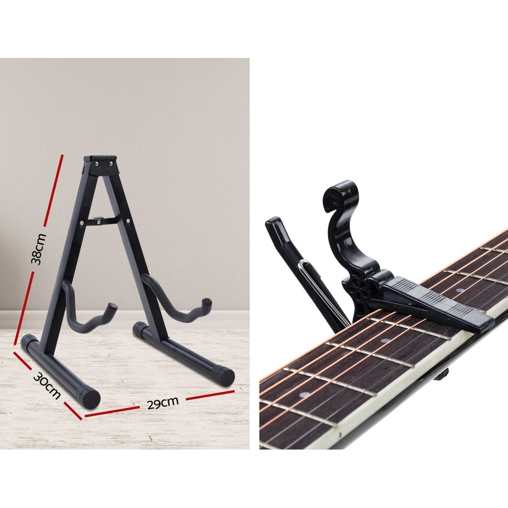 Marlook 41 Inch Acoustic Guitar Wooden Body Steel String Dreadnought Stand Wood
