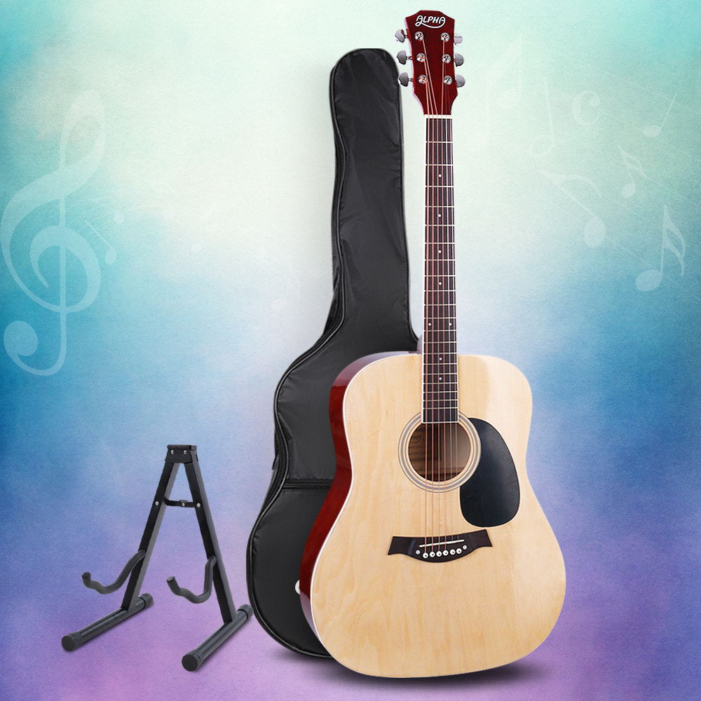 Marlook 41 Inch Acoustic Guitar Wooden Body Steel String Dreadnought Stand Wood