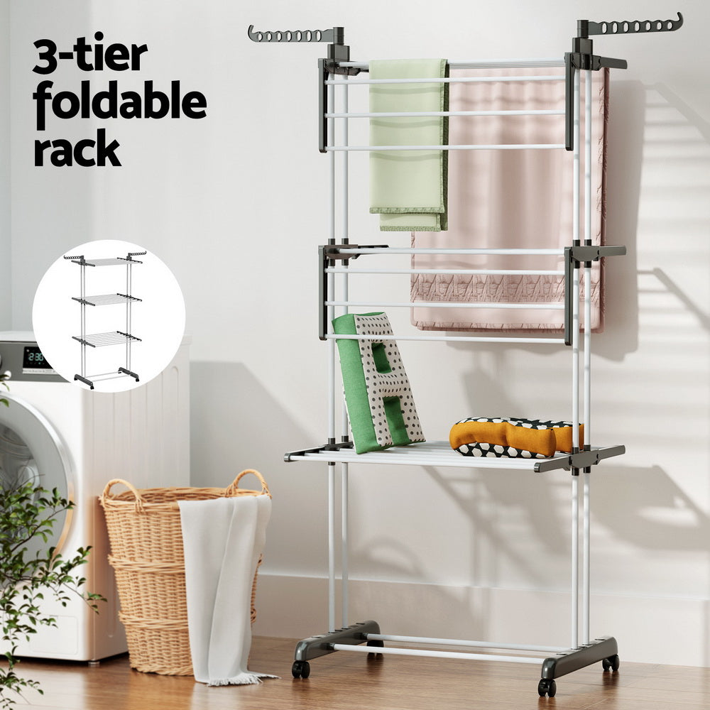 Marlook Clothes Drying Rack 173cm Coat Aier Hanger Foldable