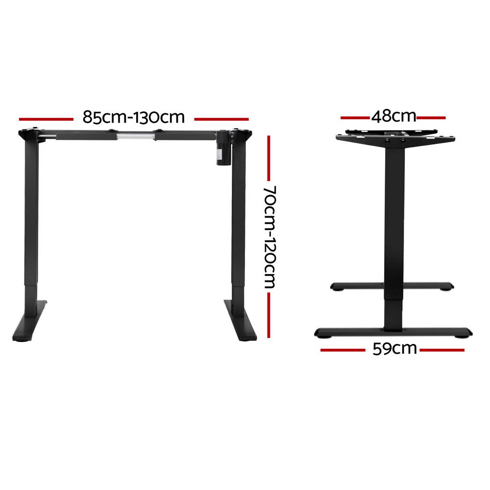 Marlook Electric Standing Desk Frame Only Height Adjustable 70KG Load Black