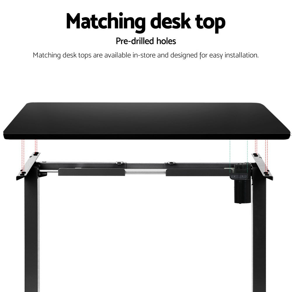Marlook Electric Standing Desk Frame Only Height Adjustable 70KG Load Black