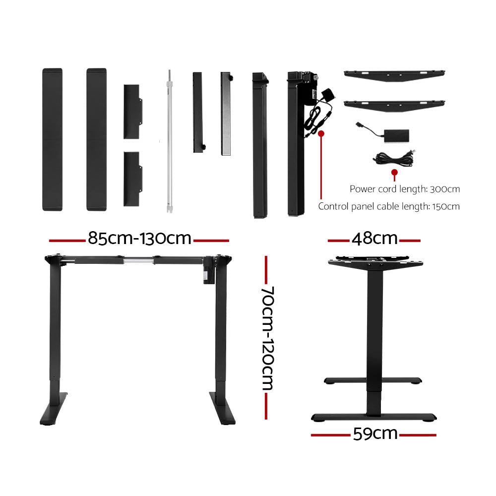 Marlook Standing Desk Motorised Black 140CM