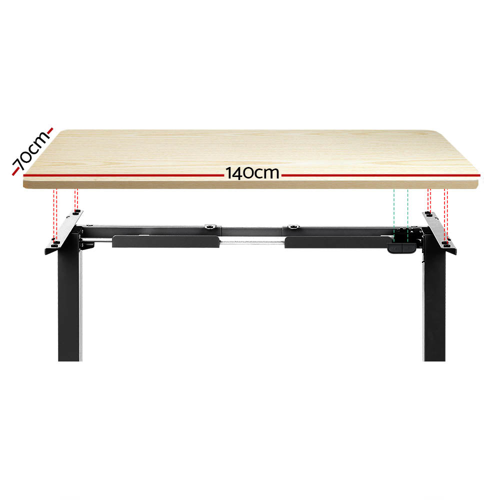 Marlook Standing Desk Motorised White Oak 140CM