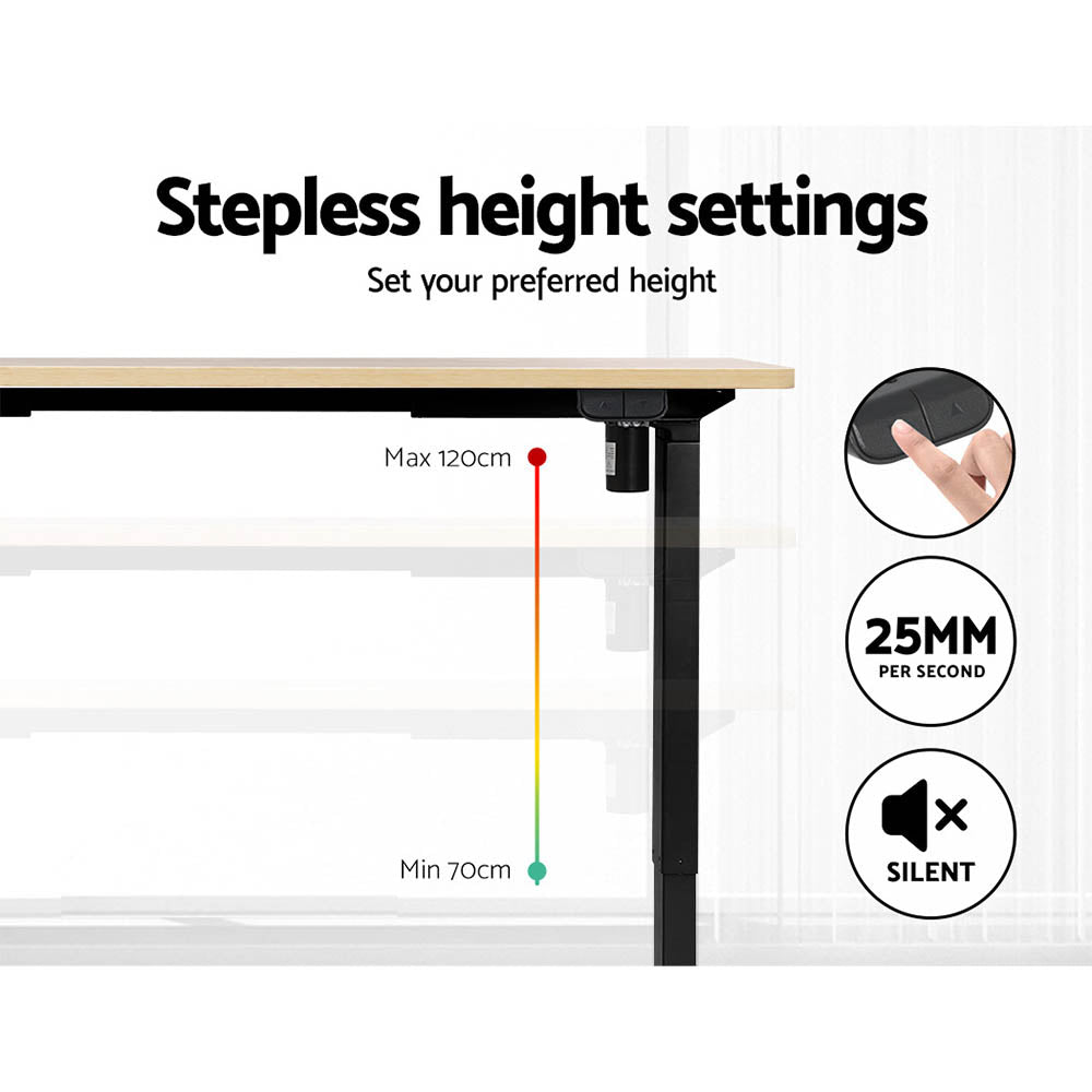 Marlook Standing Desk Motorised White Oak 140CM