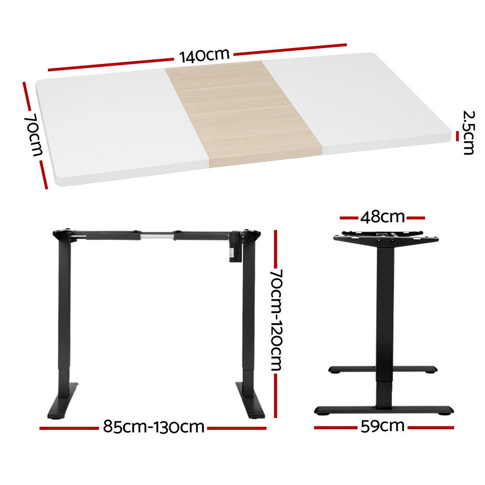 Marlook Motorised Standing Desk Sit Stand Desks 140CM