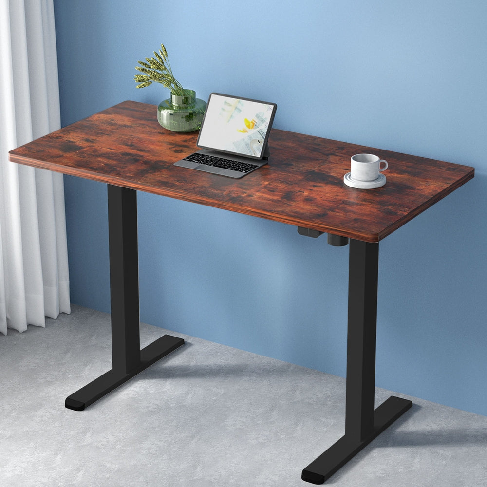 Marlook Standing Desk Motorised Rustic Brown 120CM