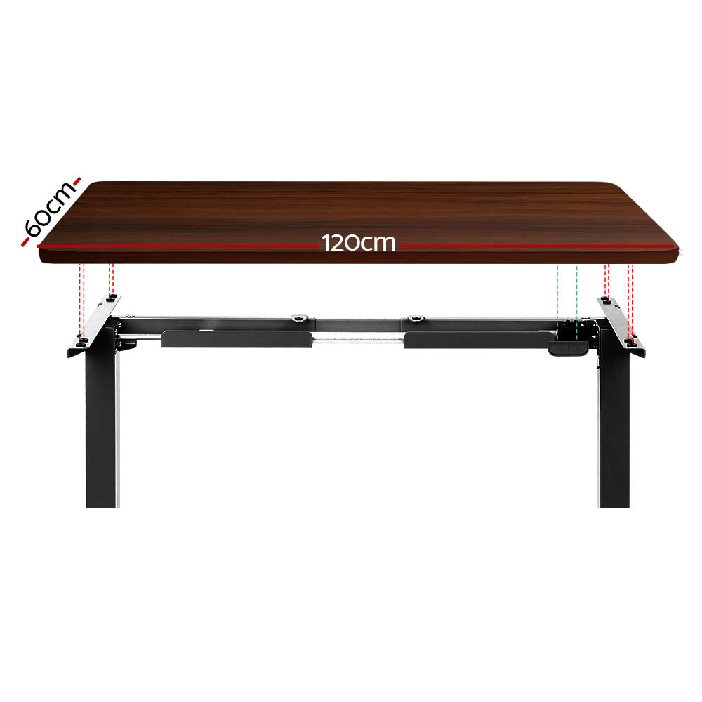 Marlook Standing Desk Motorised Walnut 120CM