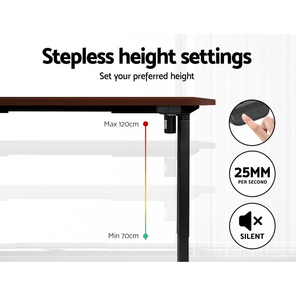 Marlook Standing Desk Motorised Walnut 120CM