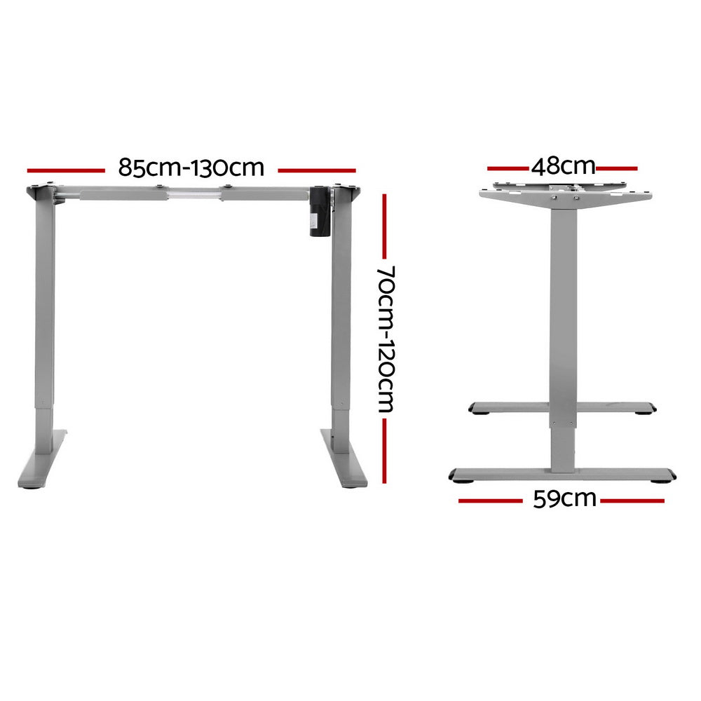 Marlook Electric Standing Desk Frame Only Height Adjustable 70KG Load Grey