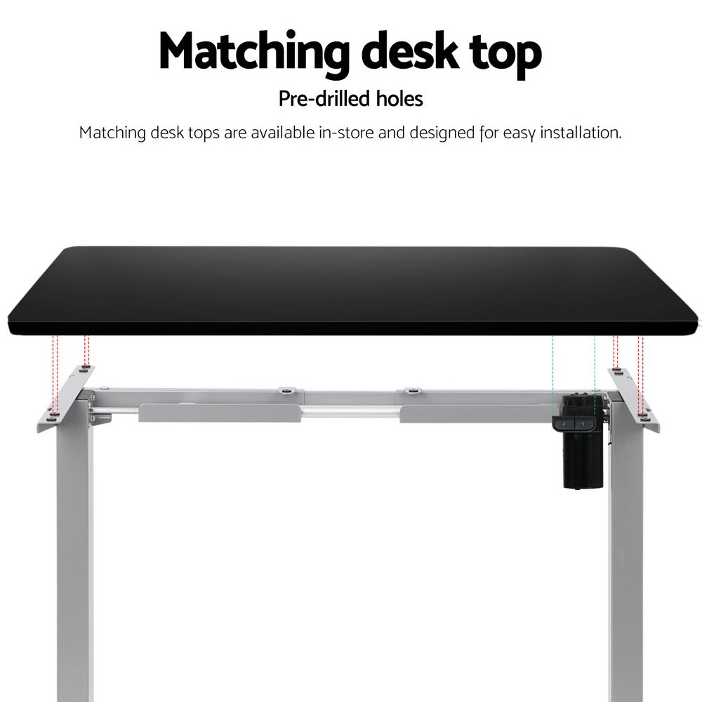 Marlook Electric Standing Desk Frame Only Height Adjustable 70KG Load Grey