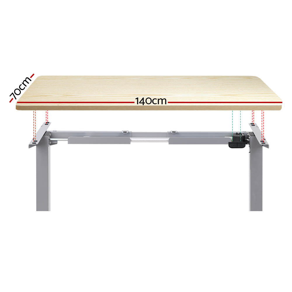 Marlook Standing Desk Motorised 140CM White Oak