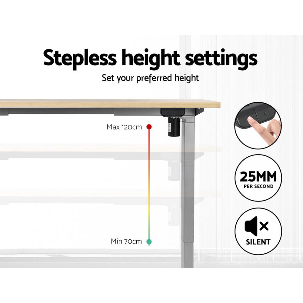 Marlook Standing Desk Motorised 140CM White Oak