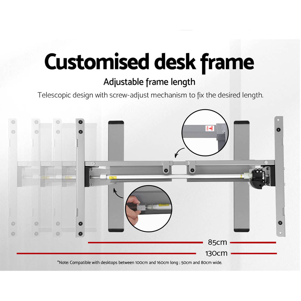 Marlook Standing Desk Motorised 140CM White Oak