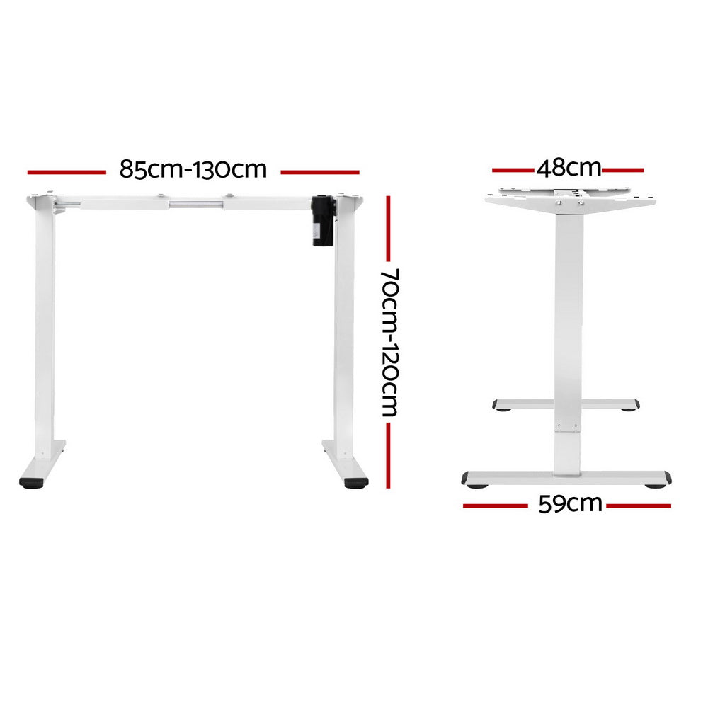 Marlook Electric Standing Desk Frame Only Height Adjustable 70KG Load White