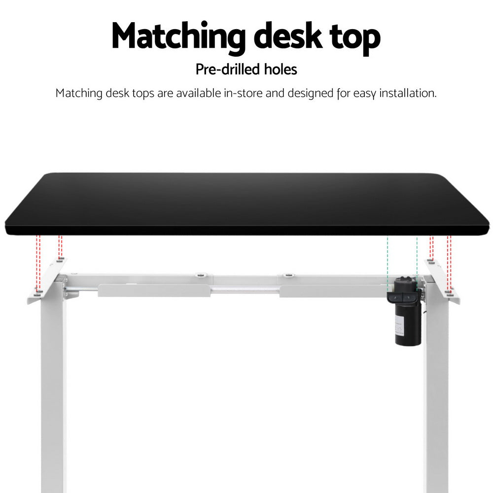 Marlook Electric Standing Desk Frame Only Height Adjustable 70KG Load White