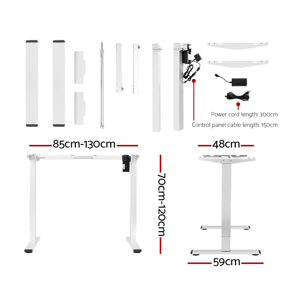Marlook Standing Desk Motorised Sit Stand Desks Black 120CM